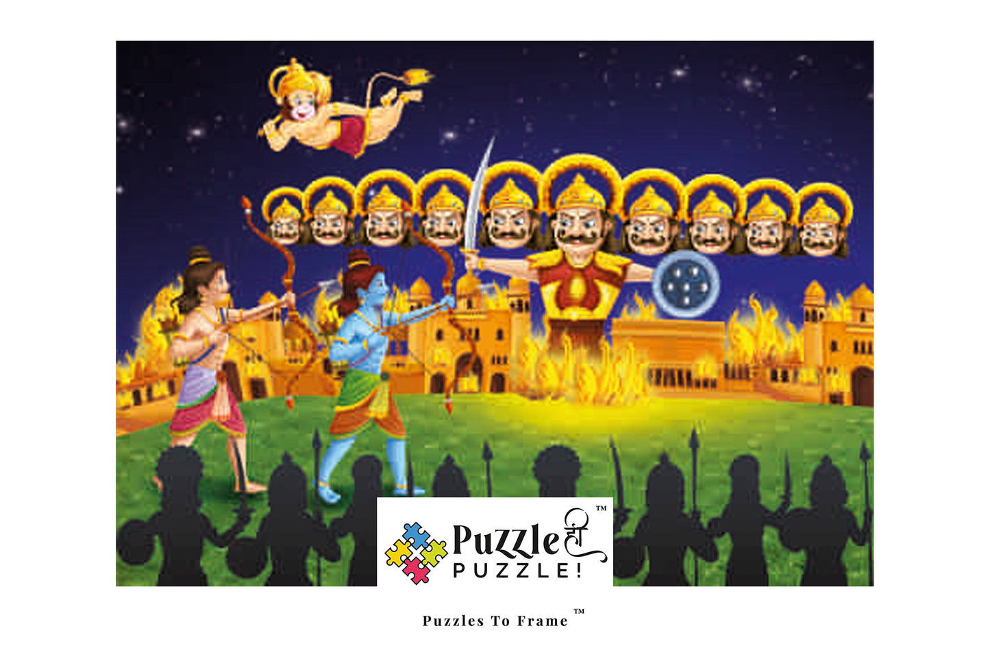 Dussehra: Victory of Good Over Evil Jigsaw Puzzle - 49 pieces